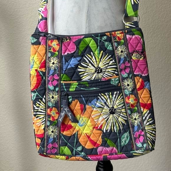Vera Bradley Jazzy Blooms Crossbody Bag Floral Colorful Hipster Handbag Purse - Picture 5 of 9